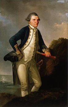 James Cook während der dritten Südseereise, Gemälde